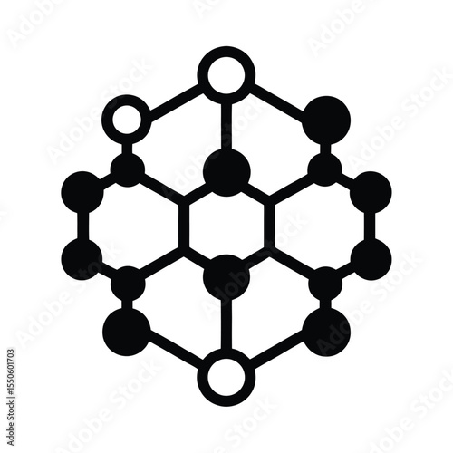 Molecular Bond Icon Outline Vector Illustration