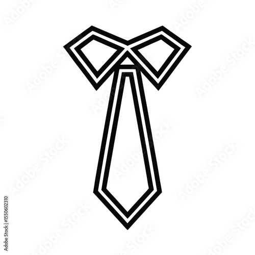 Necktie Icon Outline Vector Illustration