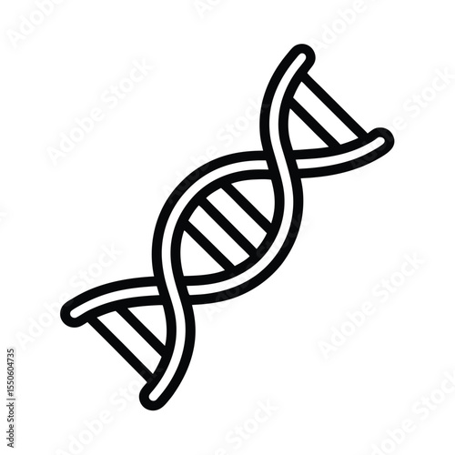 RNA Strand Icon Outline Vector Illustration