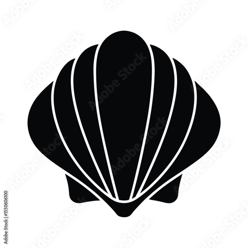 Shell Icon Outline Vector Illustration