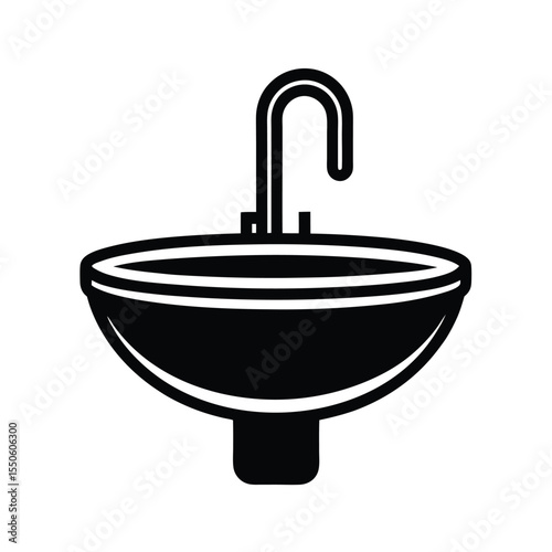 Sink Icon Outline Vector Illustration
