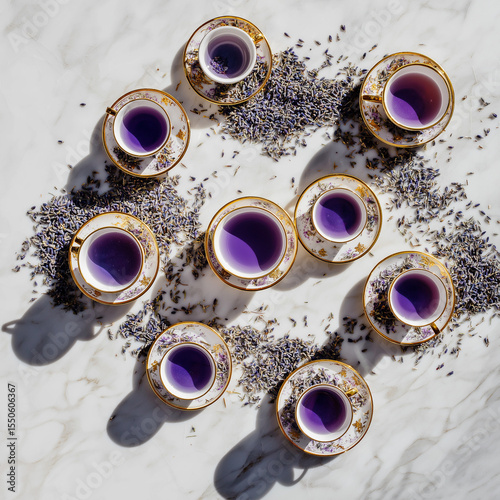 lavender tea with dried flowers