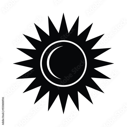 Solar Flare Icon Outline Vector Illustration