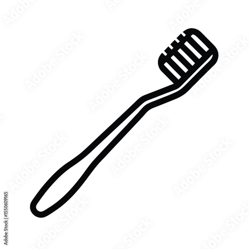 Toothbrush Icon Outline Vector Illustration