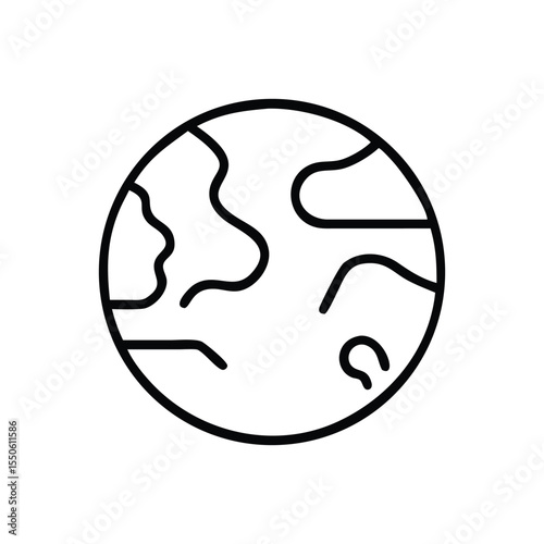 Minimal Black Globe Icons Vector Set for Global Exploration and Geographic Design Projects