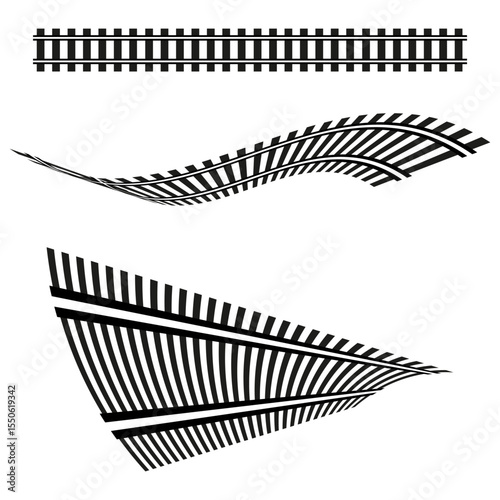 Fan lines pattern. Angular stripe design. Vector geometric formation. Black linear array.