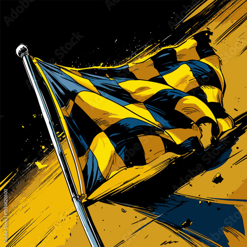 checkered flag vector image for design needs