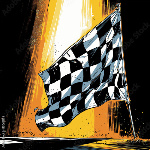 checkered flag vector image for design needs