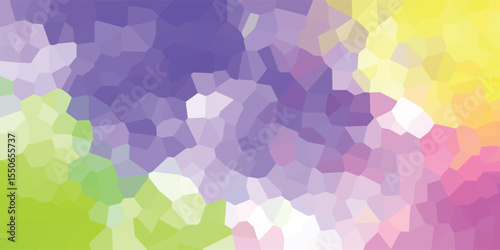 Abstract geometric mosaic illustration with vibrant and colorful overlapping polygon shapes a creative background design suitable for various purposes
