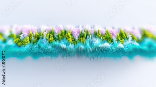 Abstract Teal and Blue Gradient Wave Background