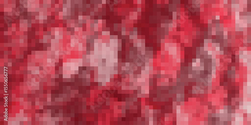 Abstract pixelated red and burgundy background texture for digital design and graphic art projects featuring squares and geometric forms.