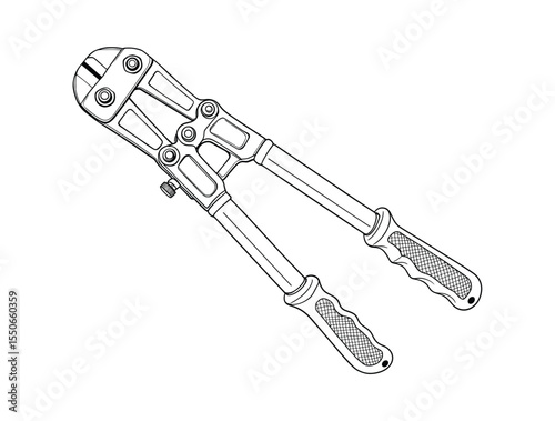 Bolt Cutters isolated. Construction tool on white background