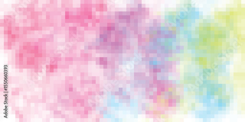 Pastel watercolor abstract background with pixelated effect showcasing soft blended colors and textural composition for modern design