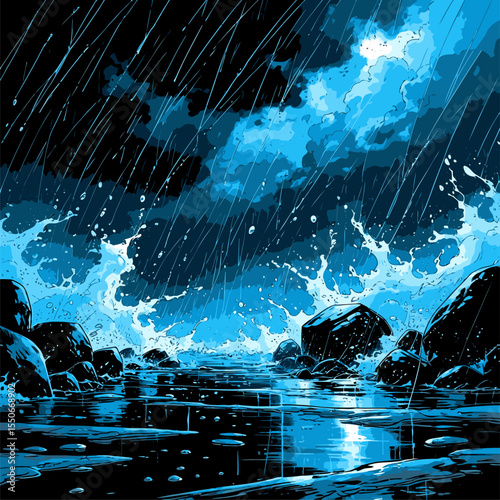 rain vector image for design needs
