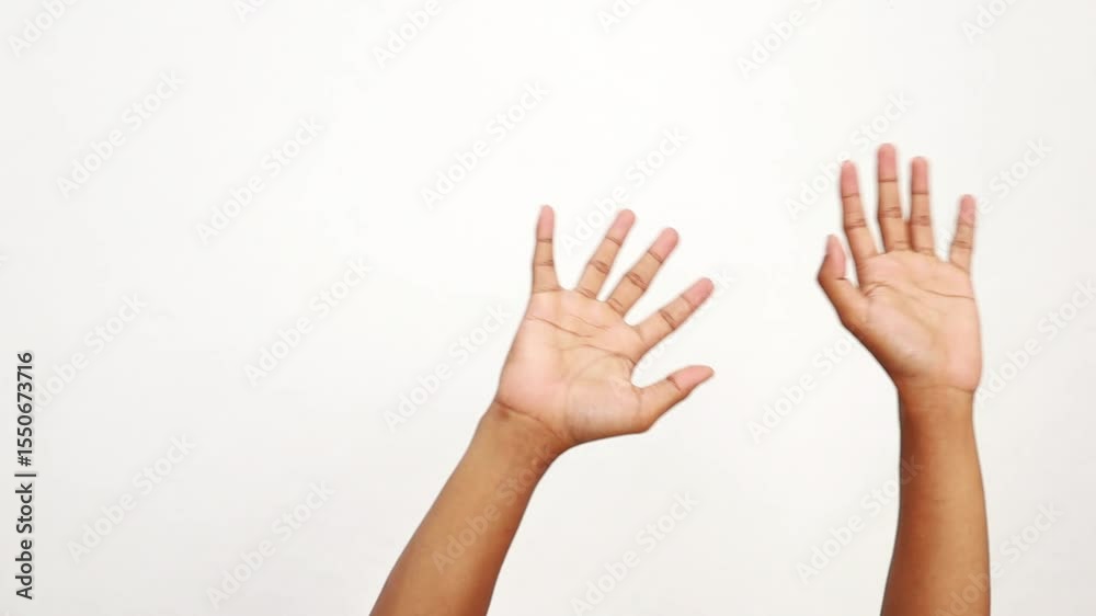 Diverse Hands Raised in Unity: A Symbol of Collaboration and Celebration within a Team Diverse Hands Raised in Unity: A Symbol of Collaboration and Celebration within a Team