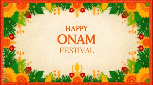  Happy Onam Festival Frame Design – Vibrant Celebration