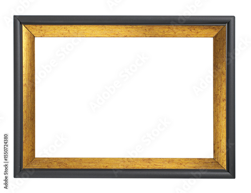 Gold color picture frame.