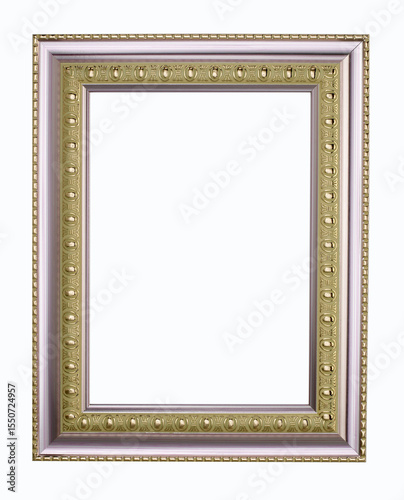 Black, Silver and gold picture frame.