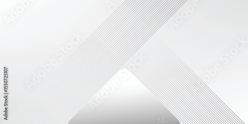 background design with diagonal line pattern in grey colour. Vector white horizontal template for business banner, formal invitation backdrop, luxury.