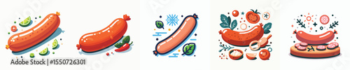 vector of a sausage