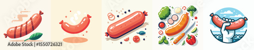 vector of a sausage