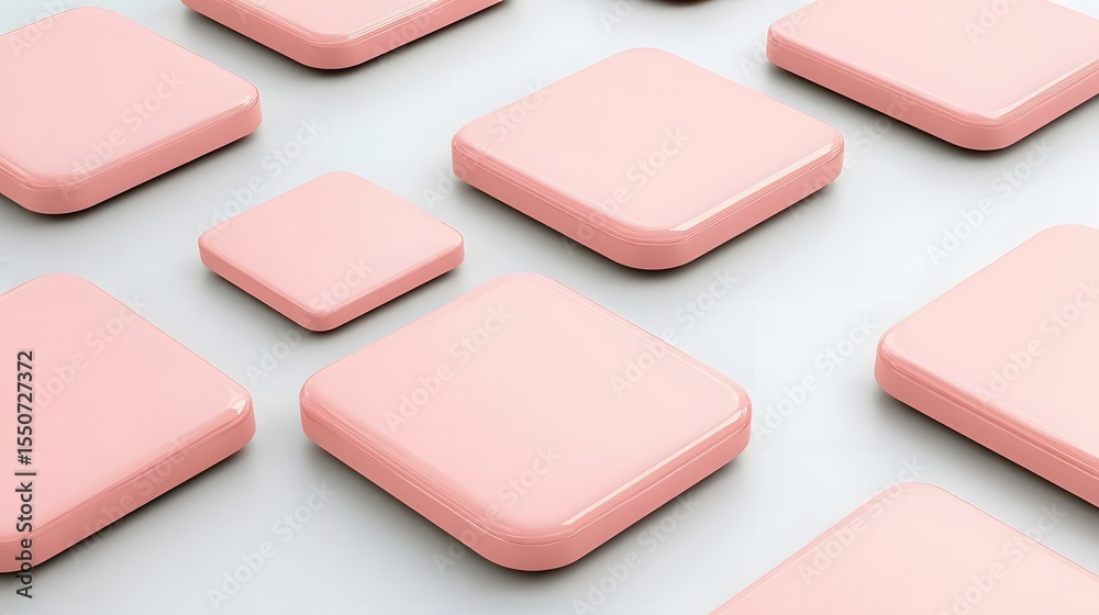 Fototapeta premium Pink Square Blocks Abstract Background Texture