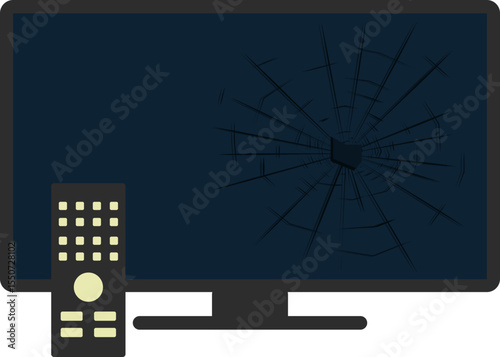 Broken smart tv screen