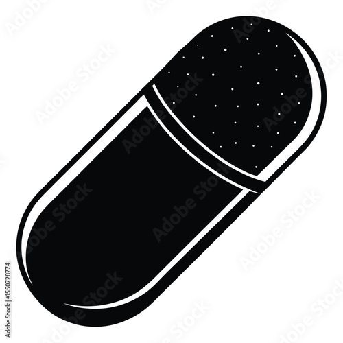 pharmacist element isolated empty capsule on white background