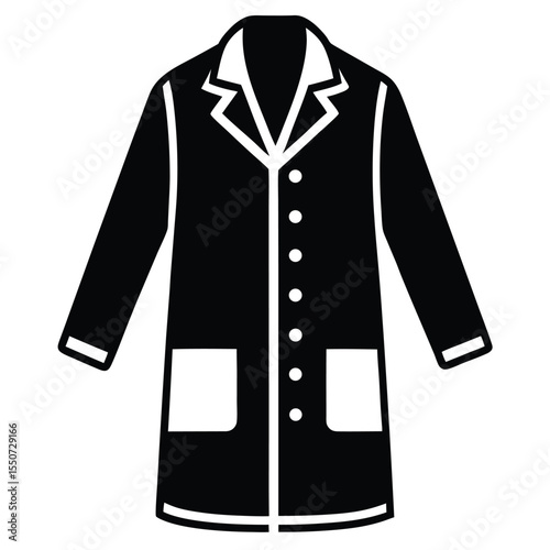 pharmacist element isolated lab coat on white background