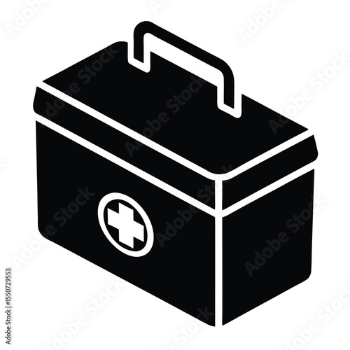 pharmacist element isolated medical cooler box on white background