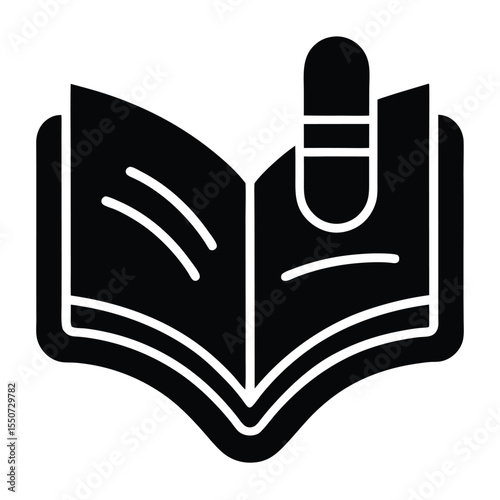 pharmacist element isolated medicine guidebook on white background
