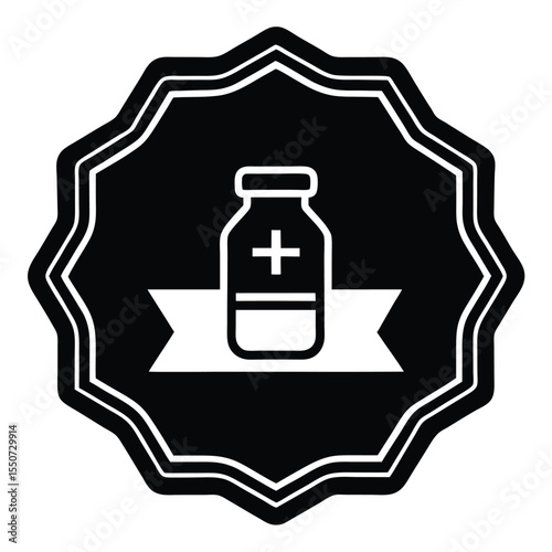 pharmacist element isolated over the counter label on white background