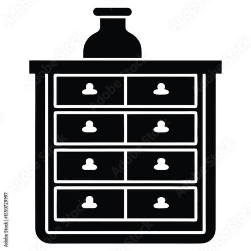 pharmacist element isolated pharmacy drawer on white background