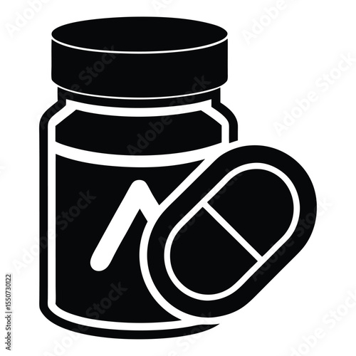 pharmacist element isolated pill container on white background