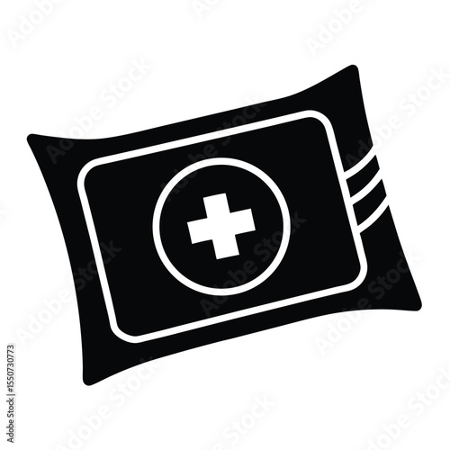 pharmacist element isolated sanitizing wipes pack on white background