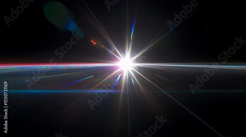 glare light on black background, for overlay
