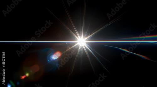 glare light on black background, for overlay
