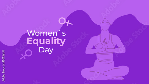 Womens Equality Day USA on August 26. Banner Design Poster Web Page Postcard. Vector Illustration.