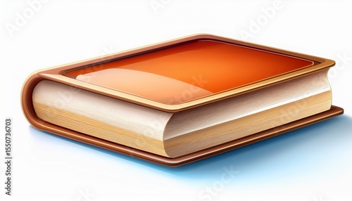 book in 3d icon style isolated on white