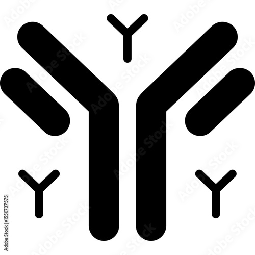 antibodies icon illustration design with solid