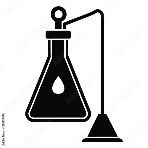 lab technician element isolated alcohol lamp on white background