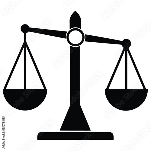 lab technician element isolated balance scale on white background