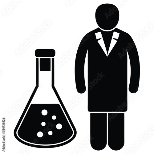 lab technician element isolated elisa plate on white background