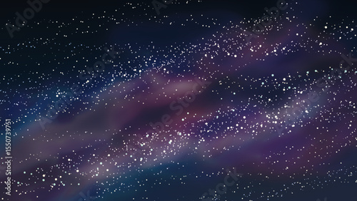 星空16：9のベクターイラスト