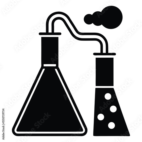 lab technician element isolated fume extractor on white background