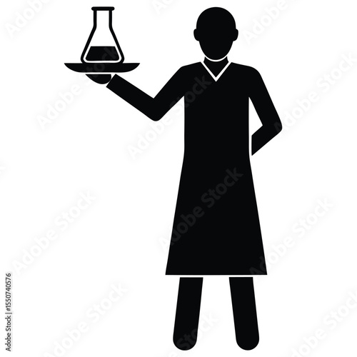 lab technician element isolated lab sample tray on white background