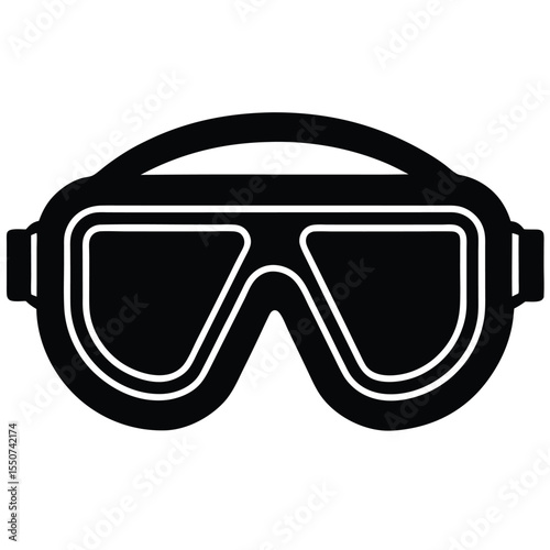 lab technician element isolated safety goggles on white background