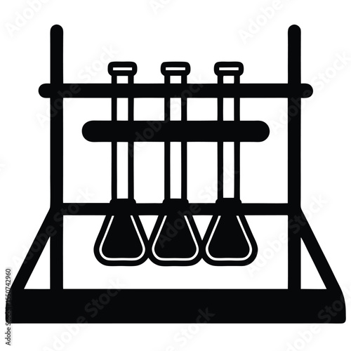 lab technician element isolated staining rack on white background