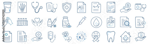 Comprehensive medical icons (set)collection for healthcare professionals, medical publications, and wellness campaigns