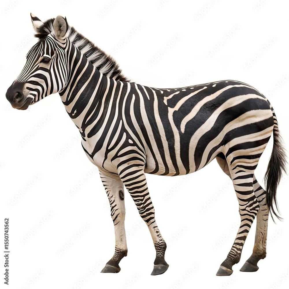 Fototapeta premium zebra isolated on white
